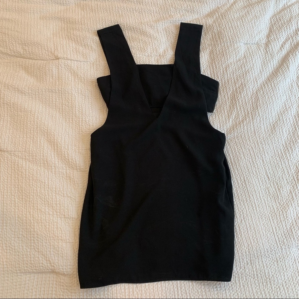 Black cut out mini dress